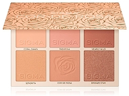 Fragrances, Perfumes, Cosmetics Blush Palette - Sigma Beauty Cor-de-Rosa Blush Palette