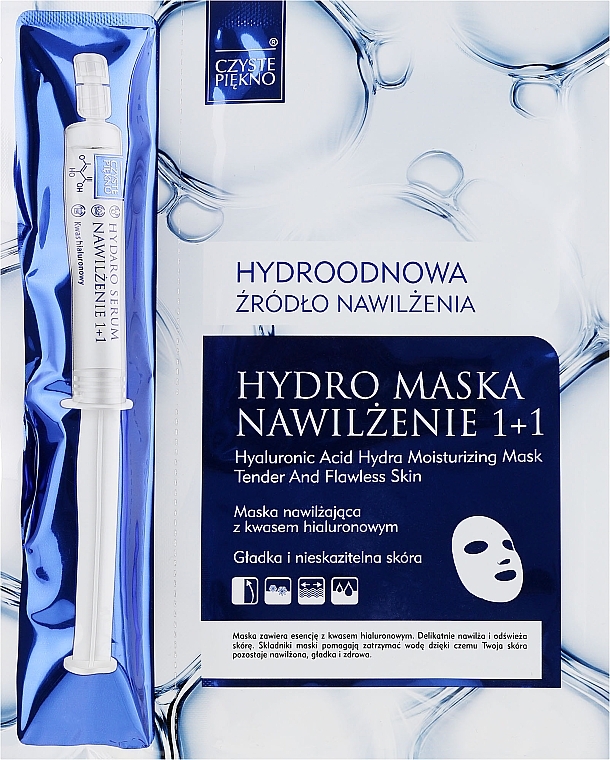 Face Mask + Serum - Czyste Piekno Hydro Mask Cloth Face Intensive Hydrating + Serum — photo N3