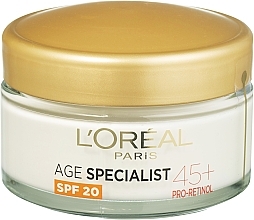 Day Cream for Mature Skin - L'Oreal Paris Age Specialist SPF 20Pro-Retinol Cream 45+ — photo N1