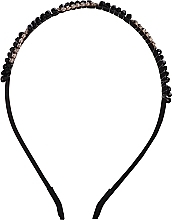 Hair Band with Beads, FA-5661, black - Donegal No.1 — photo N1