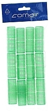 Fragrances, Perfumes, Cosmetics Velcro Plus Curlers Set, 12 pcs, 20mm, green - Comair