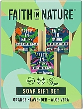 Fragrances, Perfumes, Cosmetics Set - Faith In Nature Orange, Aloe Vera & Lavender Soap Gift Set (3x100g)