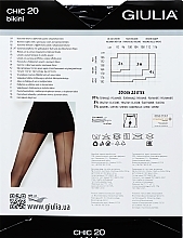 Tights "Chic Bikini" 20 den, nero/rosso - Giulia — photo N11