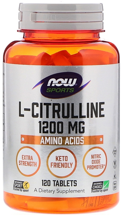 Dietary Sipplement "L-Citrulline", 1200mg - Now Foods L-Citrulline Tabs — photo N1