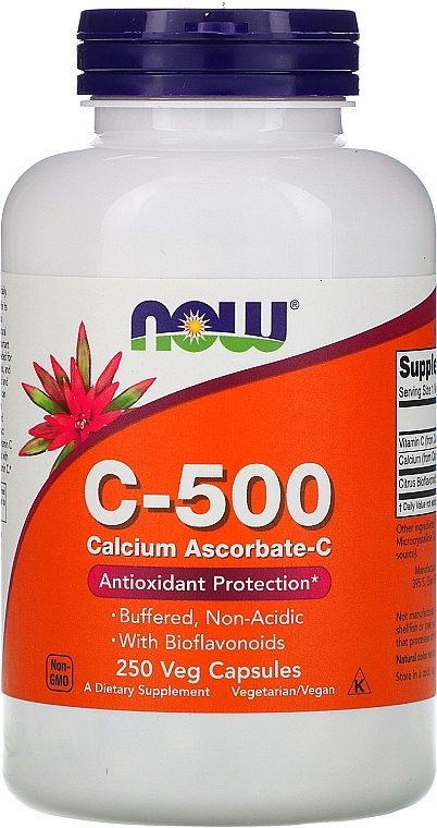 Vitamin C & Calcium Ascorbate in Capsules - Now Foods Vitamin C-500 Calcium Ascorbate Capsules — photo N1