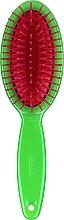 Oval Hair Brush, pneumatic, small, green - Janeke Small Oval Pneumatic Hair Brush — photo N1