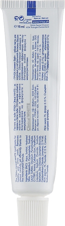 Whitening Toothpaste - Trisa Clinical White (mini size) — photo N4