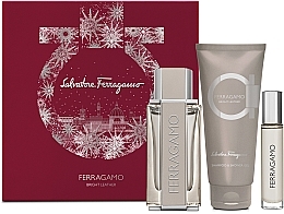 Fragrances, Perfumes, Cosmetics Salvatore Ferragamo Ferragamo Bright Leather - Set (edt/100ml + sh/gel/100ml + edt/10ml)