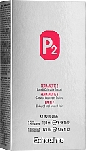 Fragrances, Perfumes, Cosmetics Perm Kit for Colored Hair - Echosline Perm P2 (neutraliz/120ml + perm/100ml)