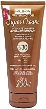 Fragrances, Perfumes, Cosmetics Tanning Cream - Pupa Multifunction Super Cream Intensive Tanning SPF 30