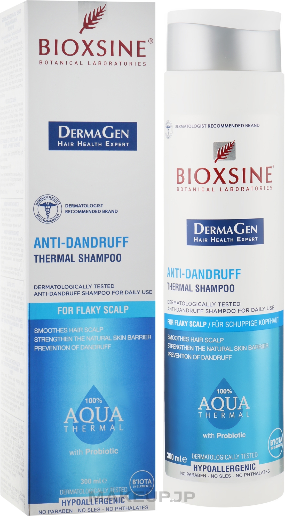 Anti-Dandruff Thermal Shampoo - Biota Bioxsine DermaGen Aqua Thermal Anti-Dandruff Thermal Shampoo — photo 300 ml