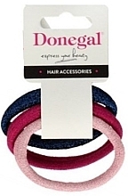 Fragrances, Perfumes, Cosmetics Elastic Hair Bands, 3 pcs, FA-5679, pink, crimson, dark blue - Donegal