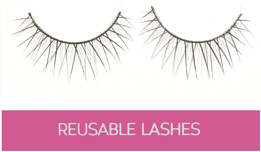 Thick False Lashes "X", FR 121 - Silver Style Eyelashes — photo N1