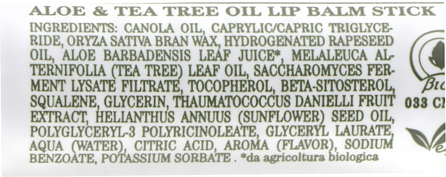 Aloe & Tea Tree Lip Balm - Bioearth The Beauty Seed 2.0 — photo N4