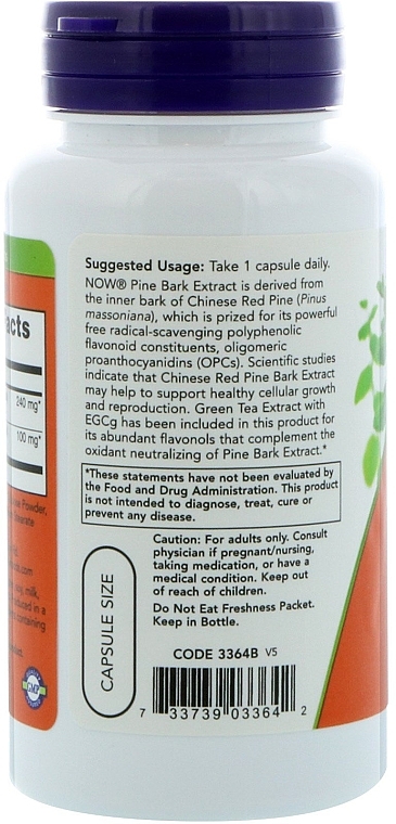 Pine Bark Extract, 240mg - Now Foods Pine Bark Extract — photo N8