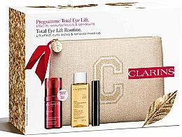 Set - Clarins Total Eye Routine 2023 (eye/15ml + cl/oil/50ml + masc/3ml + cosm/bag) — photo N3