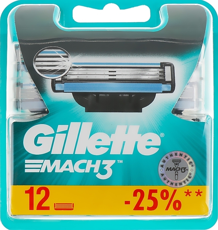 Shaving Razor Rifills, 12 pcs. - Gillette Mach3 XXL — photo N32