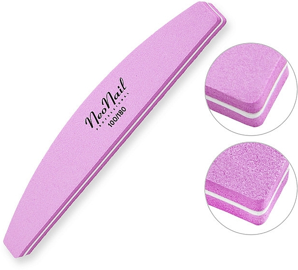 Polishing Nail File, 100/180, pink - NeoNail Professional — photo N7