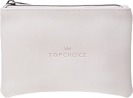 Leather Makeup Bag, 96969, white - Top Choice — photo N1