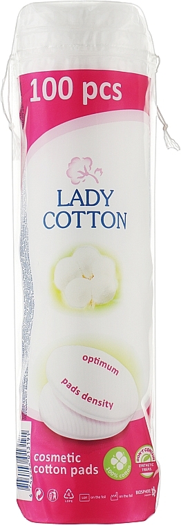 Cotton Pads, 100 pcs - Lady Cotton — photo N1