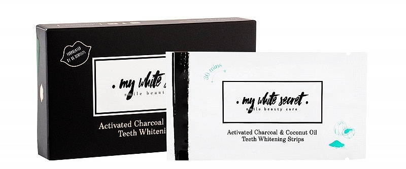 Whitening Strips - My White Secret Whitening Strips With Activated Charcoal And Coconut Oil — photo N1