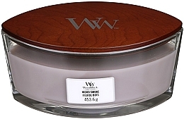 Scented Candle in Glass - Woodwick Hearthwick Flame Ellipse Candle Wood Smoke — photo N6