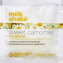 Repairing Conditioner for Blonde Hair - Milk Shake Sweet Camomile Conditioner (sample) — photo N5