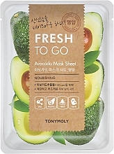 Avocado Extract Sheet Mask - Tony Moly Fresh To Go Avocado Mask Sheet Nourishing — photo N1