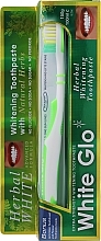 Fragrances, Perfumes, Cosmetics White and Green Brush Set - White Glo Herbal White (t/paste/100 ml + t/brush/1 pc)