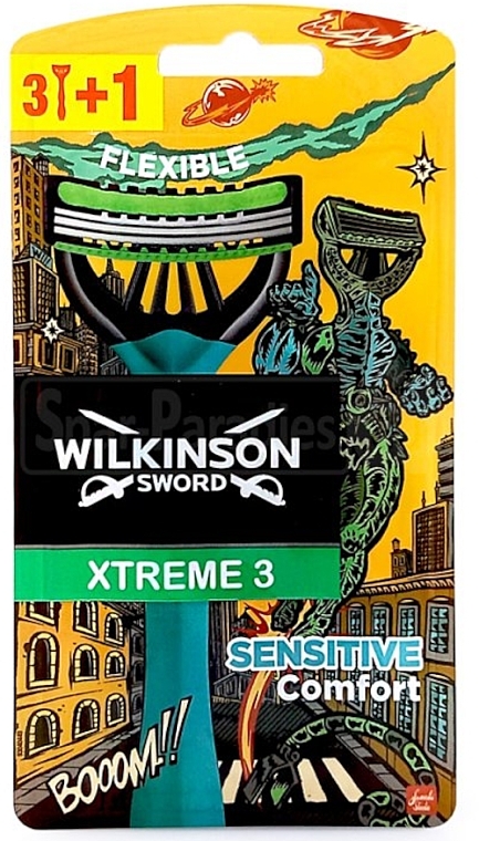 Disposable Shaving Razor, 4 pcs - Wilkinson Sword Xtreme 3 Sensitive Comfort — photo N1