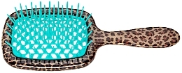 Fragrances, Perfumes, Cosmetics Hair Brush, leopard and blue - Janeke Superbrush