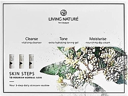 Fragrances, Perfumes, Cosmetics Set - Living Nature Skin Steps To Normal Nourish Skin (milk/50ml + gel/50ml + cr/50ml)