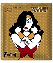 Brightening Face Mask "Wonder Woman" - Mediect Wonder Woman Brightening Gold Face Mask — photo N2