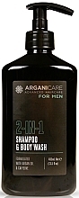 Shampoo & Shower Gel with Argan Oil & Caffeine - Arganicare For Men 2-in-1 Shampoo & Body Wash — photo N1