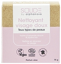 Fragrances, Perfumes, Cosmetics Facial Soap with Jojoba & Sweet Almond Oil - Alphanova Solide Gentle Face Cleanser Sweet Almond Oil And Jojoba Oil