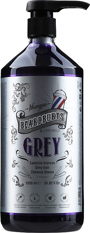 Color Shampoo for Blonde & Grey Hair - Beardburys Grey Shampoo — photo N13