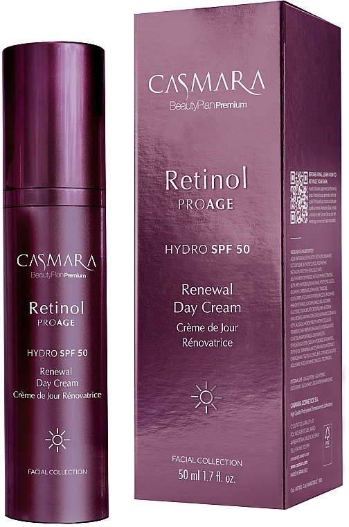 Renewing Retinol Day Cream SPF 50 - Casmara Retinol Proage Renewal Day Cream Hydro SPF50 — photo N2