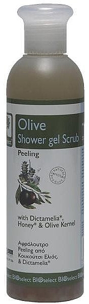 Shower Gel Scrub with Dictamelia, Olive Pit Particles & Honey - BIOselect Olive Shower Gel Scrub — photo N1