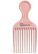 Afro-Curl Comb, biodegradable, pink - IDC Institute Eco Afro Comb — photo N1