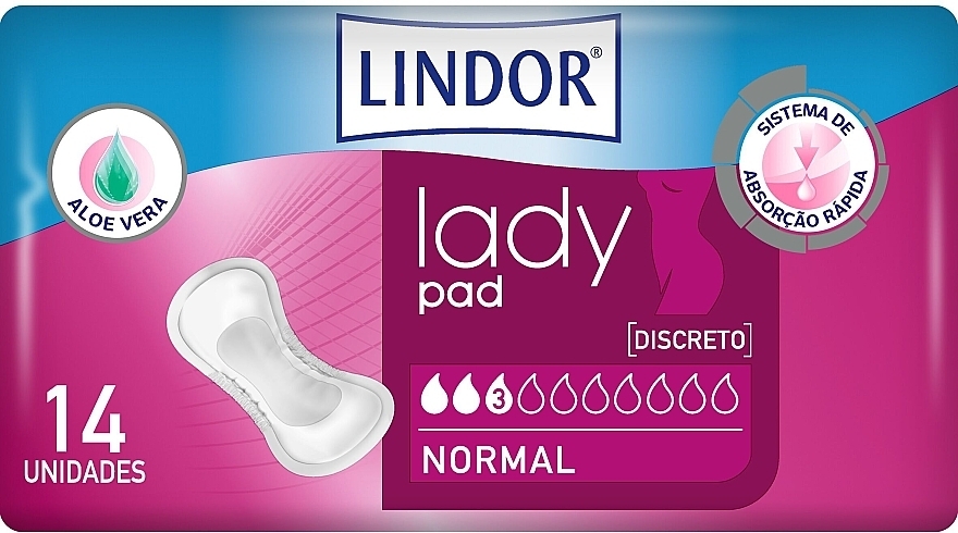 Sanitary Pads, 14 pcs - Hartmann Lindor Lady Pad Normal — photo N2