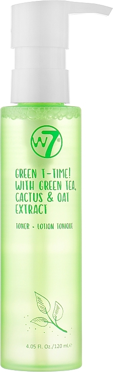 Face Toner - W7 Green T-Time With Green Tea Cactus & Oat Extract Toner — photo N1