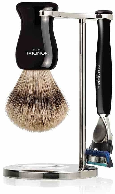 Shaving Kit - Mondial Gibson Set (shaving/brush + razor + stand) — photo N1