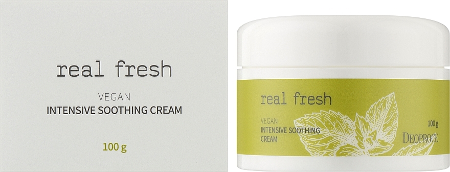 Face Cream - Deoproce Real Fresh Vegan Intensive Soothing Cream — photo N2