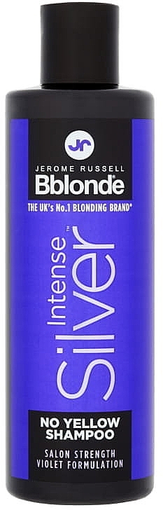 Tinted Shampoo for Blonde, Grey & Bleached Hair - Jerome Russell Bblonde Intense Silver No Yellow Shampoo — photo N1