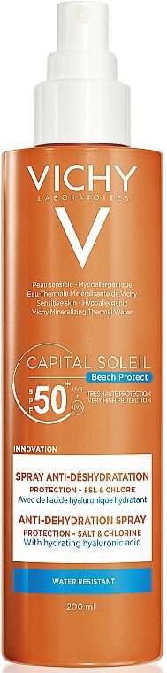 Sunscreen Spray - Vichy Capital Soleil Beach Protect Anti-Dehydration Spray SPF 50 — photo N1