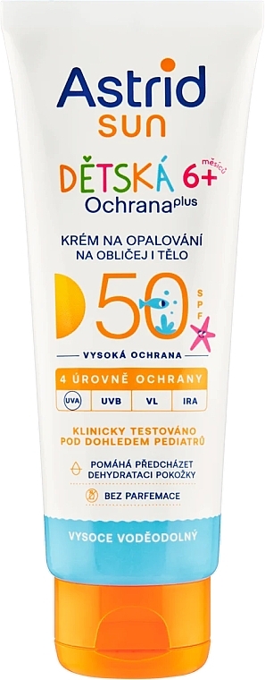 Baby Sunscreen, from 6 months - Astrid Kids Protection Plus Sun Cream SPF 50 — photo N1