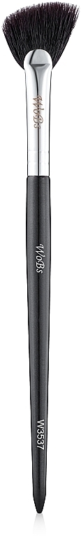 Slanted Eyeshadow & Highlighter Fan Brush, W3537, squirrel fiber - Wobs — photo N6