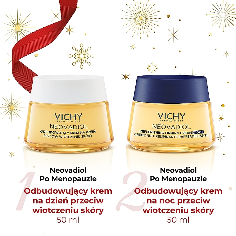 Face Care Kit - Vichy Neovadiol (d/cr/50ml + n/cr/50ml + pouch) — photo N4