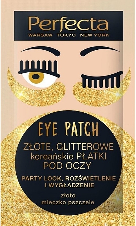 Eye Patch - Perfecta Gold Glitter Eye Patch — photo N1