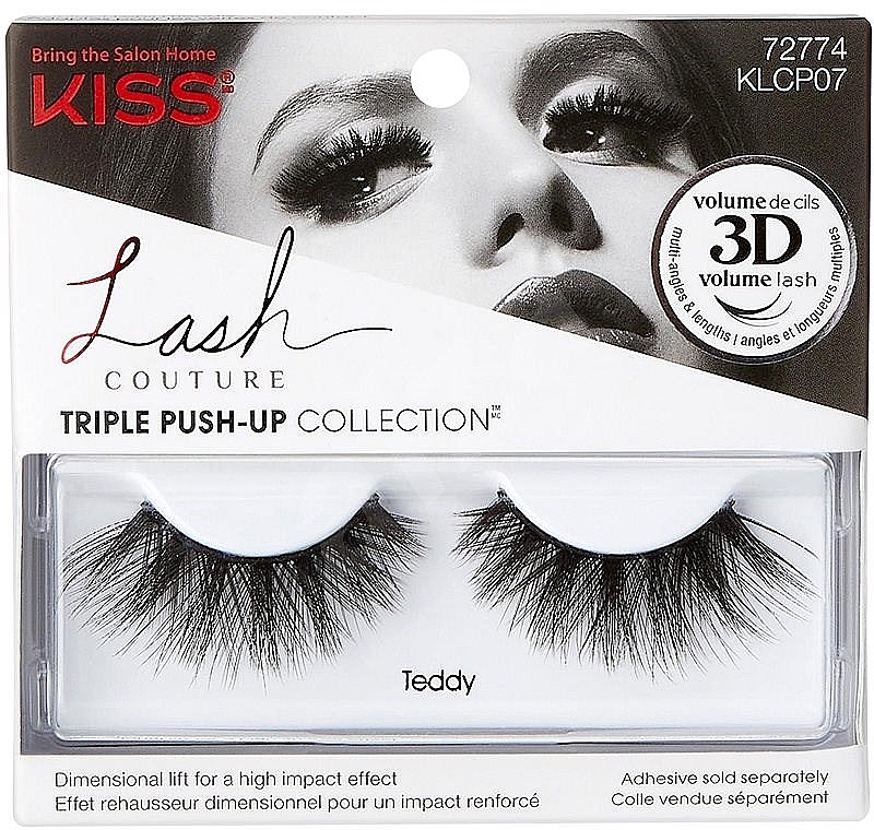 False Lashes - Kiss Lash Couture Triple Push Up False Collection Teddy — photo N2